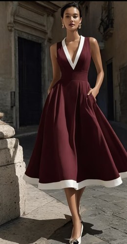 Elegant style dress - elegant, contrast