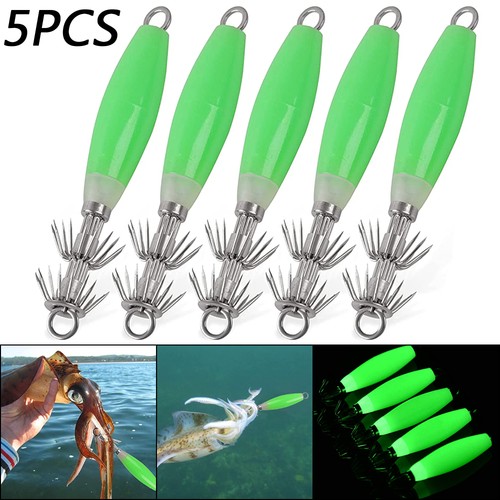 5pcs luminous squid - jig, deep