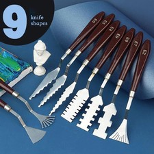 9x Pcs Palette Knives Flower