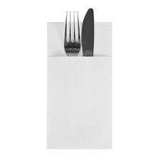 25 LINEN FEEL WHITE DISPOSABLE