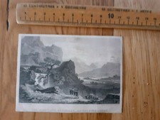 Scottish engraving The Highland Fortress of Lessing Cray Brandard after Martin
