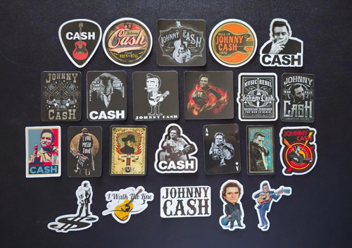 Johnny cash inspired stickers - johnny,