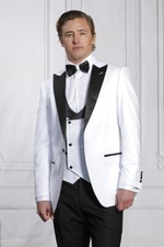 NWT 48R MENS TUXEDO SUIT WHITE