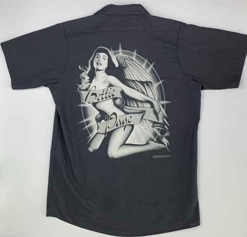 Vintage bettie page shirt - vintage, mens