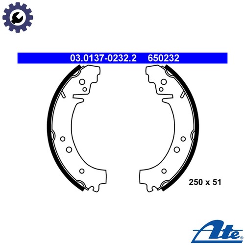 Brake shoe set 0137 - shoe, 03.0137-0232.2