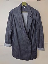 Nomad Atelier Oversized Blazer Jacket 100% Cotton Pockets Size Large 