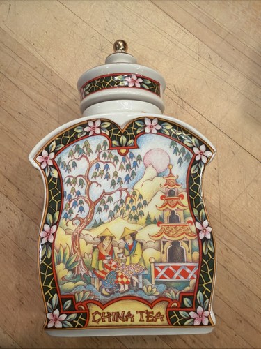 Porcelain tea caddy china - porcelain,