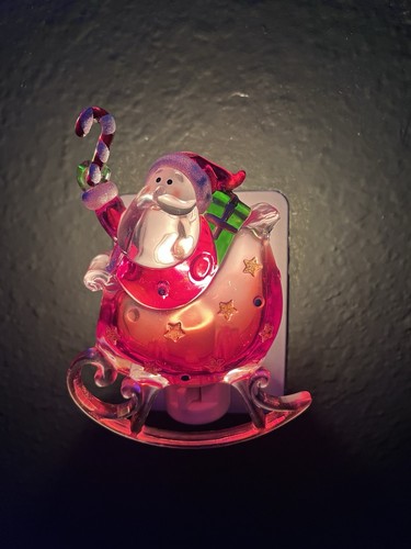 Vintage plastic santa - plastic,