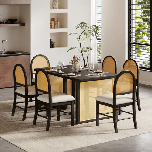 Piece farmhouse dining set - farmhouse,