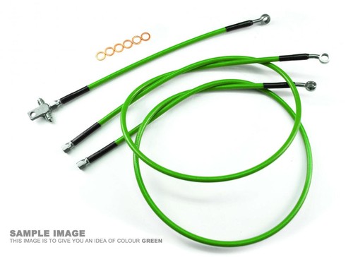 Rear brake hose green blk - rear,
