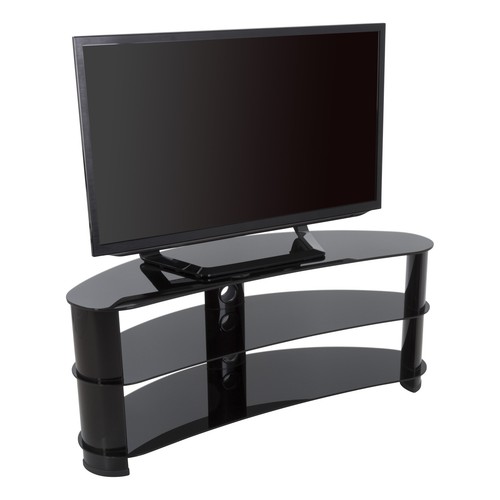 Curved glass stand - glass, tv