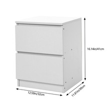Wooden White Bedside Table