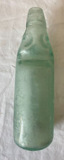 Vintage Glass Cobb Bottle Marble Stopper Phillips & Allen Carlisle, with marble