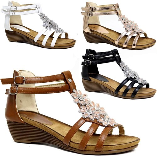 Ladies wedge sandals womens - sandals,
