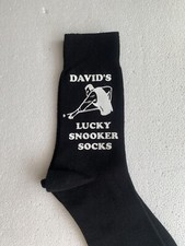 Personalised Mens Crew  Socks christmas Gift Choose Your Name Lucky Snooker