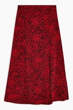 TOPSHOP Red Animal Spot Print