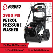 Bimson Power Petrol Pressure Washer Jet Wash 2900 PSI Portable 30M Hose