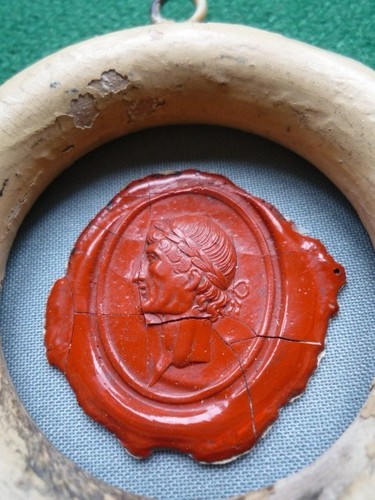 Antique wax seal impression - seal,