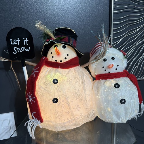 Christmas fiber optic snowman - christmas,