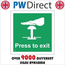 SIGN Press To Exit Automatic