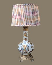 Antique Italian Majolica Table Lamp