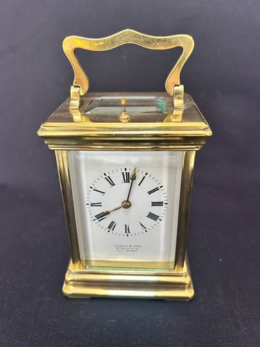 Antique french brass carriage - french,