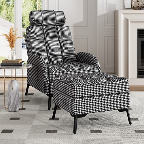Houndstooth fabric armchair - houndstooth,