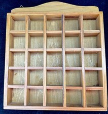 Vintage Retro Wooden Thimble Holder Trinket Collectable Wall Display Stand Shelf