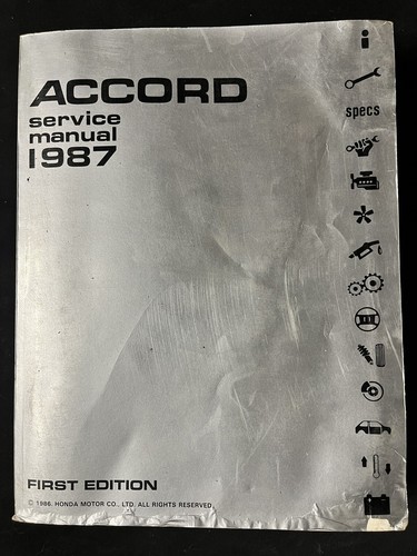 1987 honda accord service - accord,