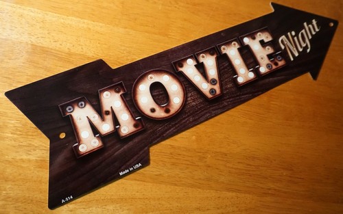 Movie night arrow - movie, sign