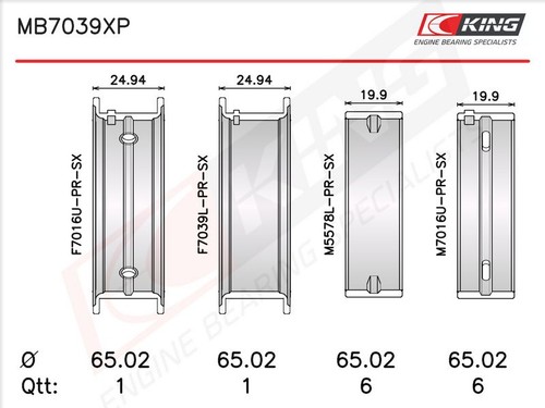 King mb7039xp crankshaft - king,