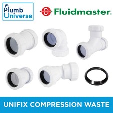 Fluidmaster UNIFIX Universal Compression Waste Fittings Solvent/Push 32mm, 40mm.