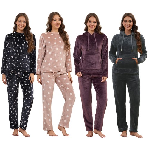 Ladies fleece pyjamas - ladies,