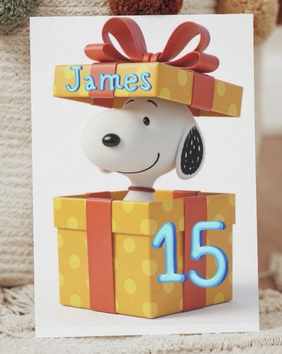 Snoopy personalised birthday - snoopy,