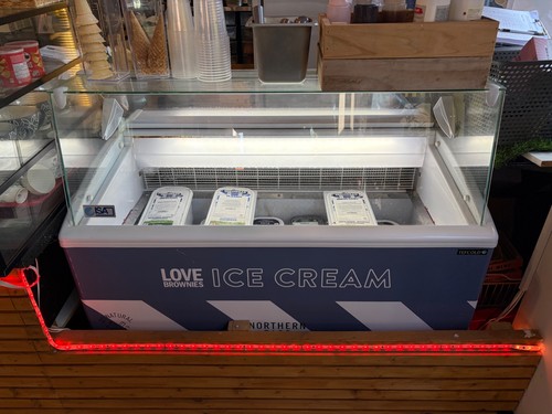 Ice cream scoop freezer tub - cream,