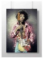 JIMI HENDRIX POSTER WALL ART PRINT GUITAR MUSIC LEGEND LARGE A4 A3 SIZE