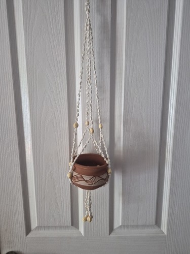 Shell macrame pot - pot,