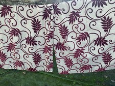 Pair Jacquard Curtains Beige