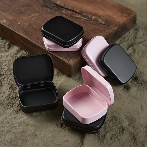 Small metal tin storage - metal,