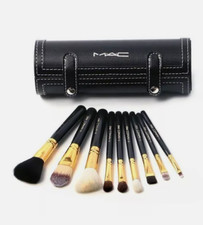 Cosmetic Brush Set: 9 Brushes + Mirror & Case-Very Fast UK delivery M.//A⭐/C