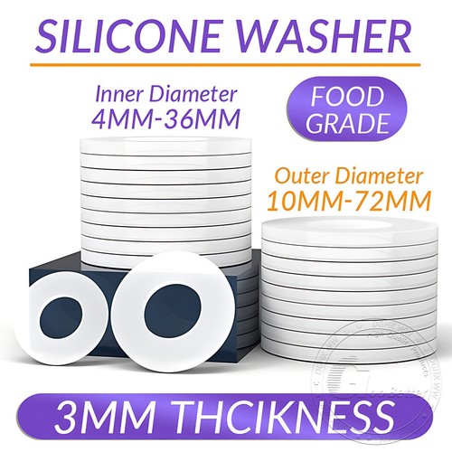 3mm thick white - silicone, high