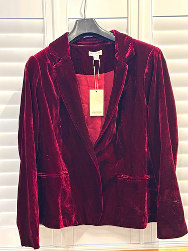 Monsoon burgundy velvet blazer - monsoon,