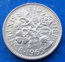 1965 QUEEN ELIZABETH II "LUCKY TANNER" SIXPENCE COIN 60TH BIRTHDAY / ANNIVERSARY