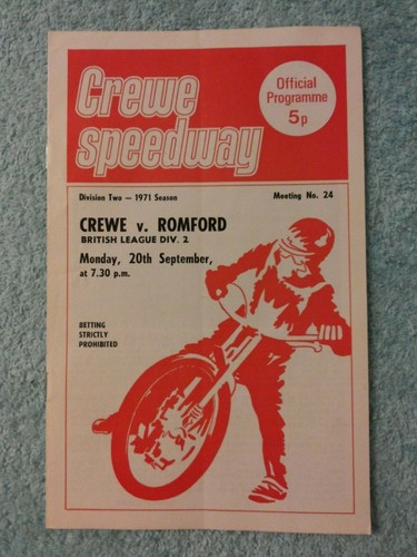Crewe speedway 1971 original - 1971,