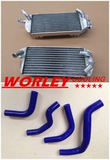 ALUMINUM RADIATOR + BLUE HOSE