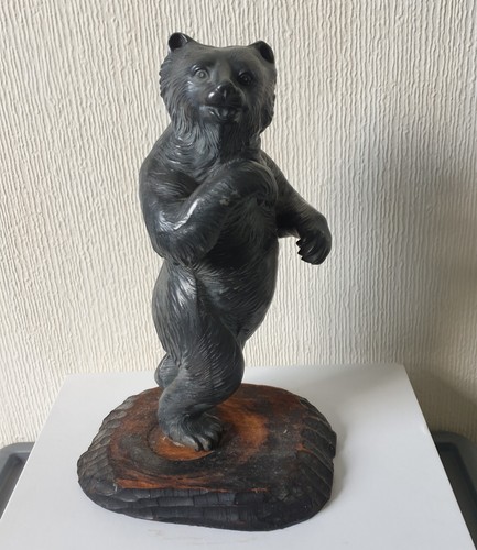 Cast spelter standing bear - cast,