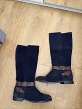 Tommy Hilfiger Navy Suede Knee