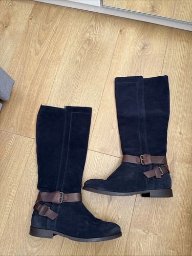 Tommy hilfiger navy suede knee - hilfiger,