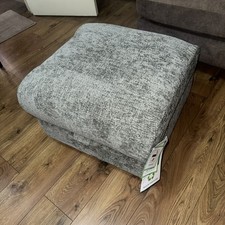 Sofology Gracie Fabric Footstool Storage in Hopsack Chenille Dove