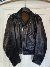 VTG 60S MENS  BECK ONE STAR 999 BLACK LEATHER MOTORCYCLE BIKER JACKET